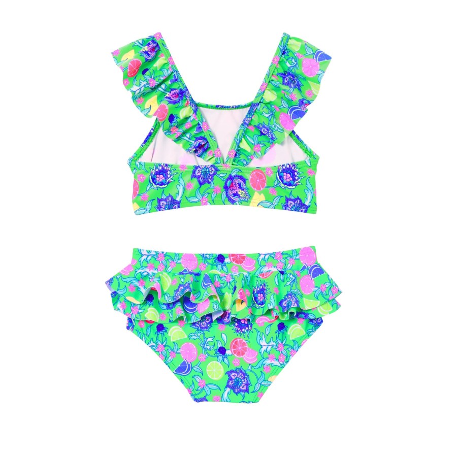 Child [2-14] Milky Swim | Milky Peacock Bikini - Peacock Green