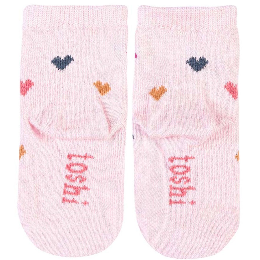 Baby [0-23M] Toshi Socks + Tights | Toshi Organic Ankle Jacquard Socks - Hearts