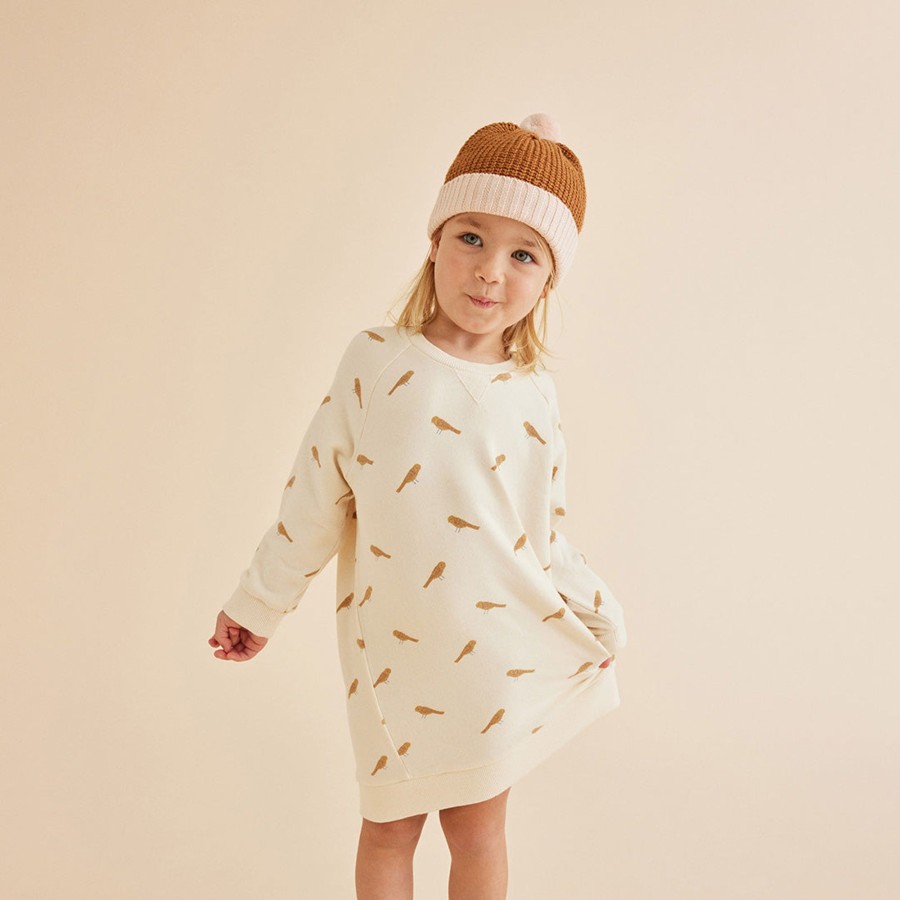 Baby [0-23M] Wilson & Frenchy Dresses | Wilson And Frenchy Organic Terry Sweat Dress - Tweet Tweet