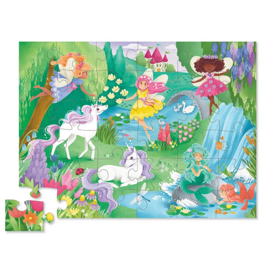 Play + Learn Crocodile Creek Puzzles | Classic Floor Puzzle 36 Piece - Magical Friends