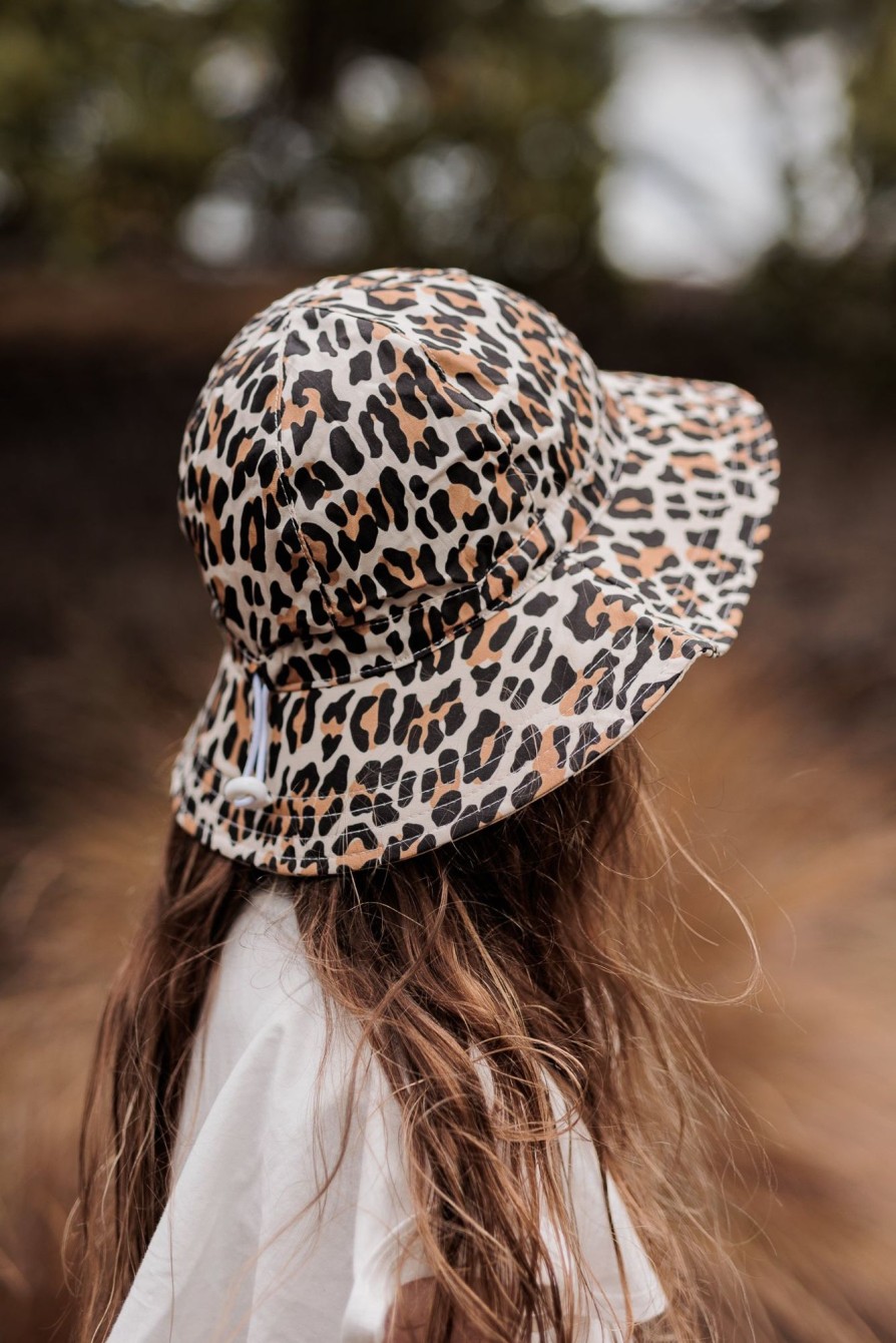 Child [2-14] Acorn Hats | Acorn Wide Brim Sunhat - Leopard