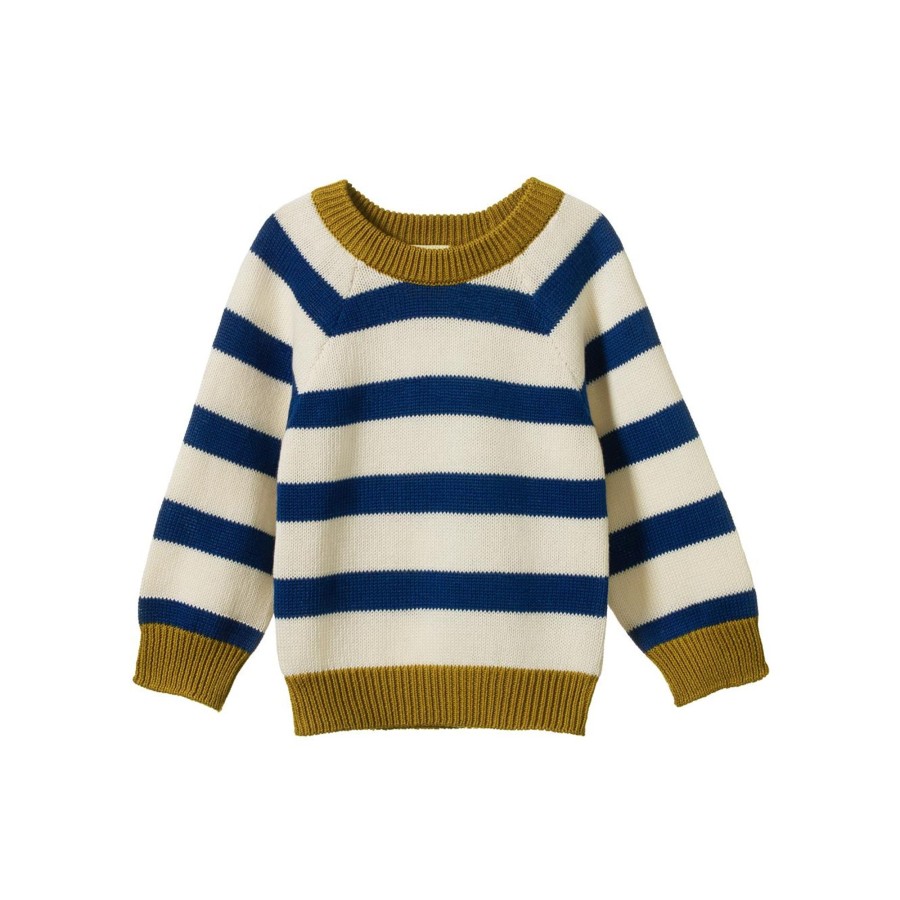 Baby [0-23M] Nature Baby Jumpers | Nature Baby Billy Jumper - Marine Blue Stripe