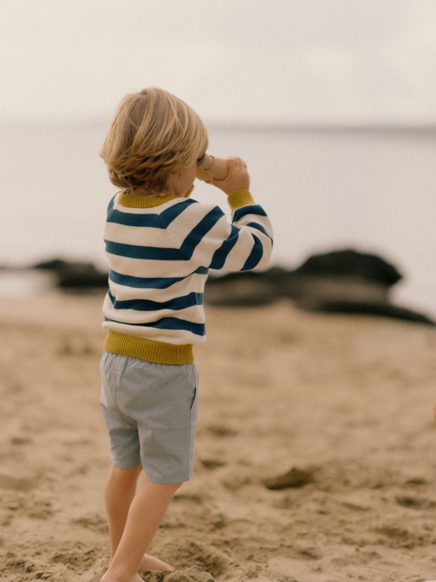 Baby [0-23M] Nature Baby Jumpers | Nature Baby Billy Jumper - Marine Blue Stripe