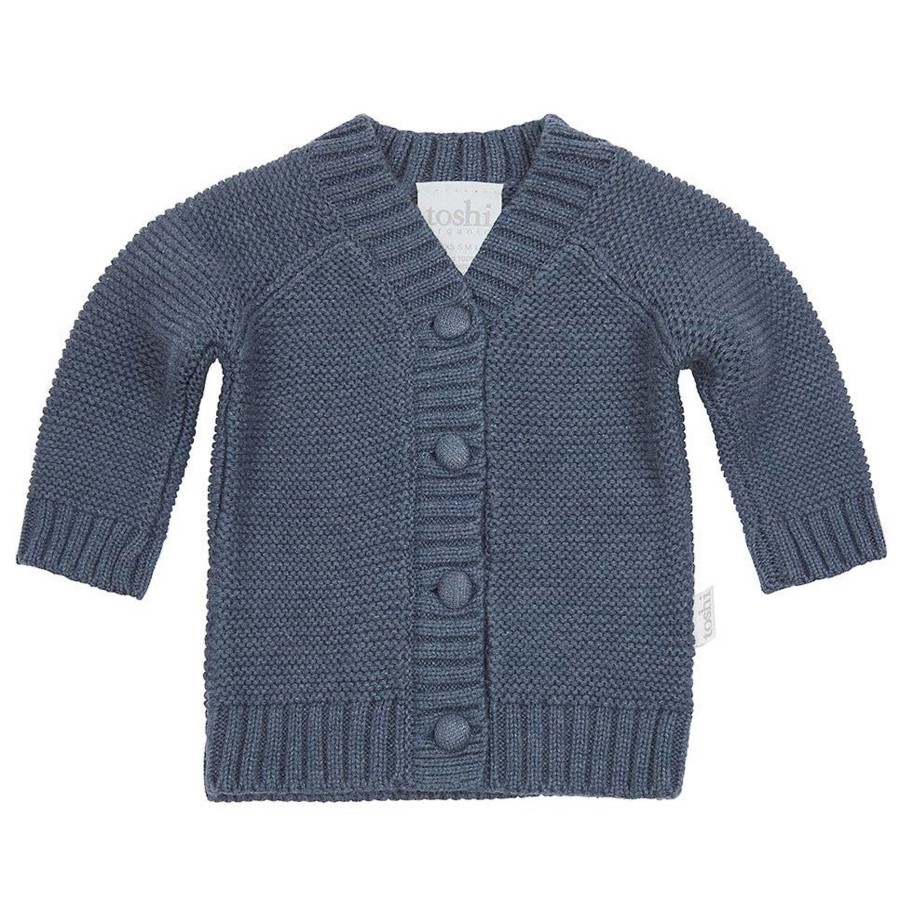 Baby [0-23M] Toshi Outerwear | Toshi Organic Cardigan - Andy / Moonlight