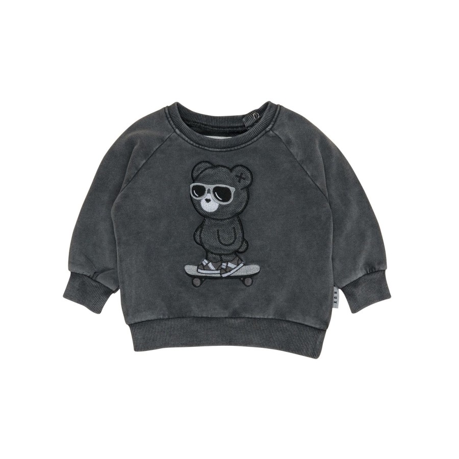 Baby [0-23M] Huxbaby Jumpers | Huxbaby Skater Bear Sweatshirt