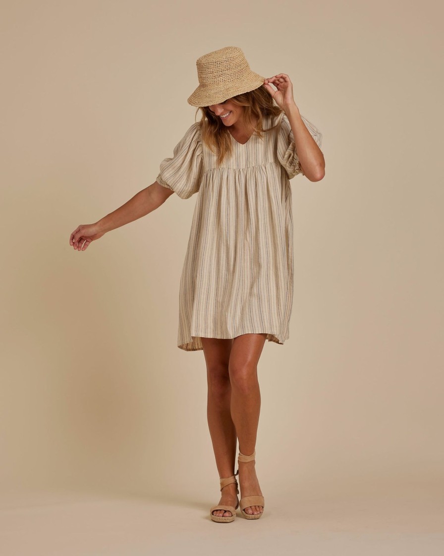 Grown Ups Rylee + Cru | Rylee + Cru Adults Jolene Dress - Pool Pinstripe