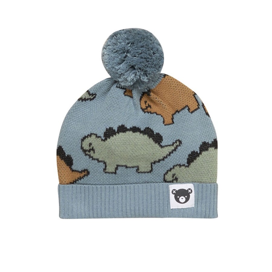 Baby [0-23M] Huxbaby Beanies | Huxbaby Dino Knit Beanie - Teal