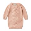 Child [2-14] Wilson & Frenchy Knitwear | Wilson And Frenchy Knitted Cable Dress - Rose