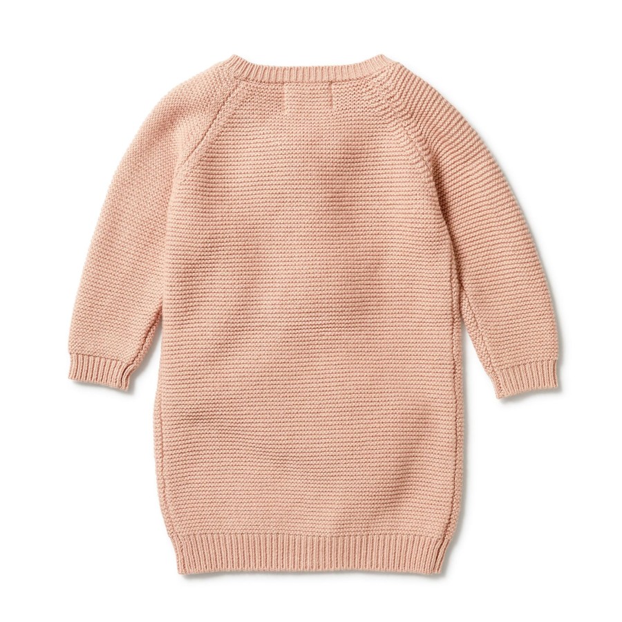 Child [2-14] Wilson & Frenchy Knitwear | Wilson And Frenchy Knitted Cable Dress - Rose