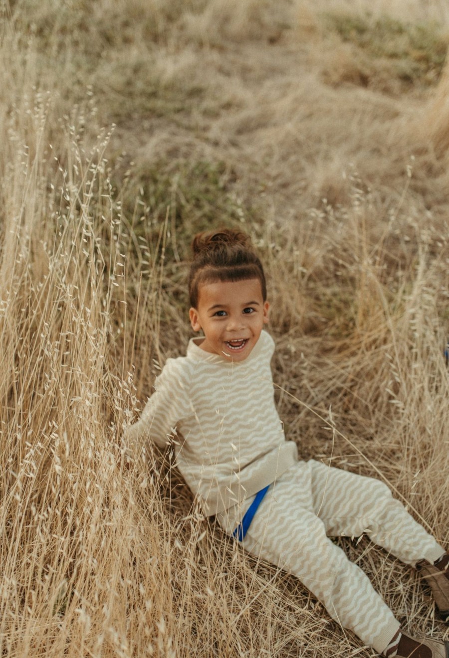 Child [2-14] Grown Knitwear | Grown Organic Trackies - River