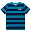 Child [2-14] Minti Tops | Minti Duo Tee - Aqua/Navy Stripe