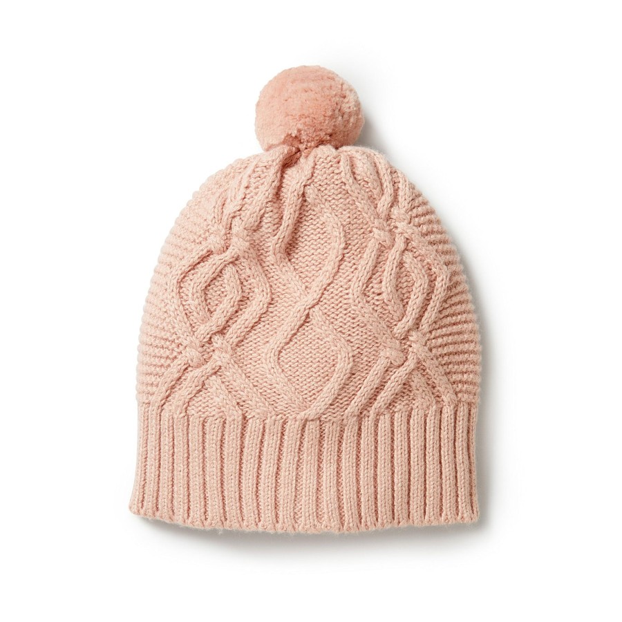 Child [2-14] Wilson & Frenchy Beanies | Wilson And Frenchy Knitted Cable Hat - Rose