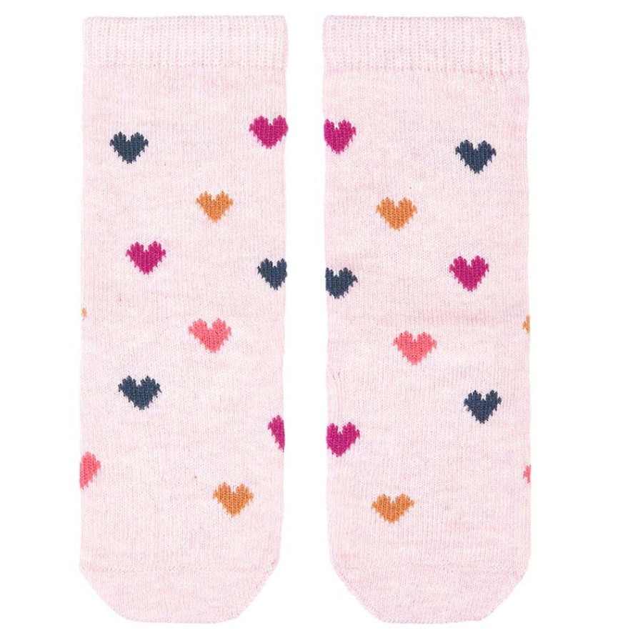 Child [2-14] Toshi Socks + Tights | Toshi Organic Knee Jacquard Socks - Hearts