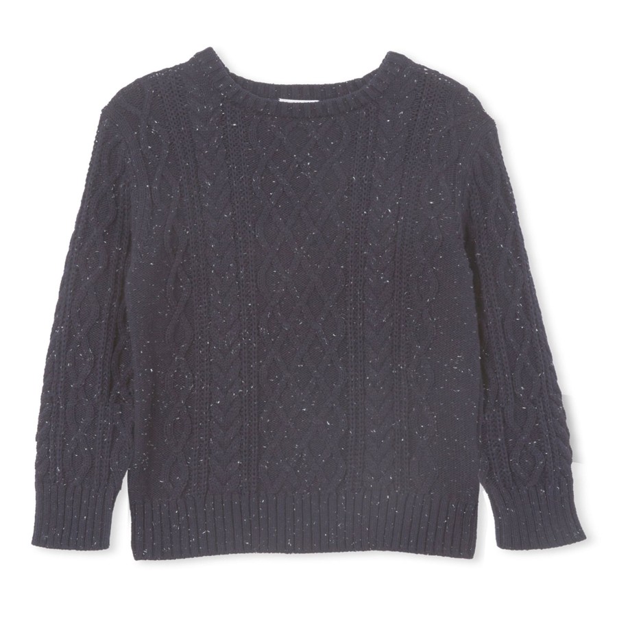 Child [2-14] Milky Knitwear | Milky Knit Jumper - Navy Fleck