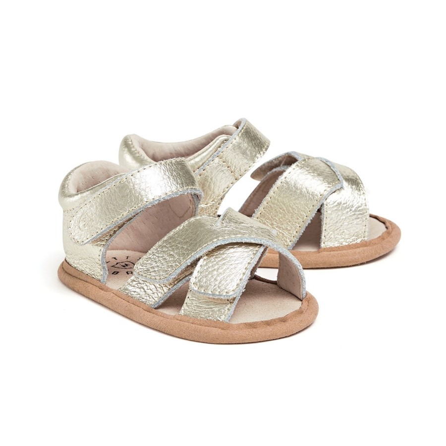 Baby [0-23M] Pretty Brave Footwear | Pretty Brave Baby Criss-Cross - Gold