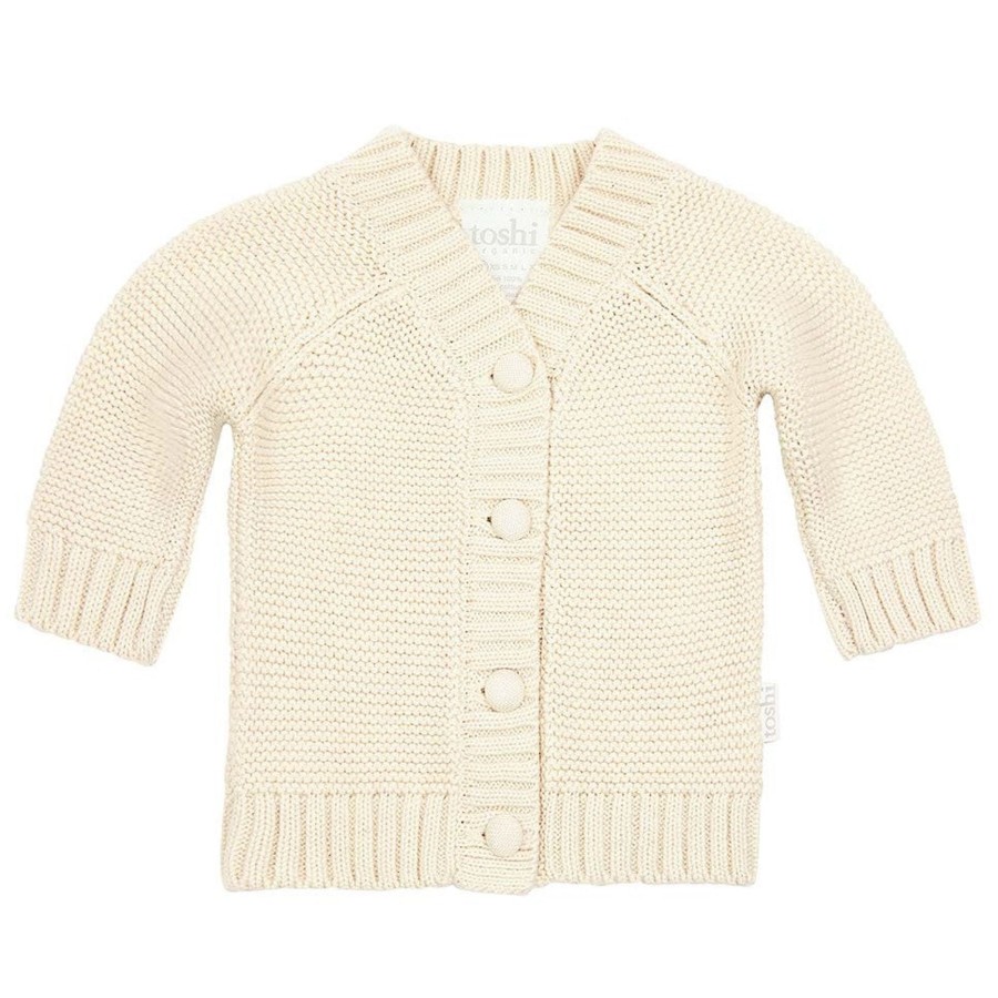 Baby [0-23M] Toshi Outerwear | Toshi Organic Cardigan - Andy / Feather