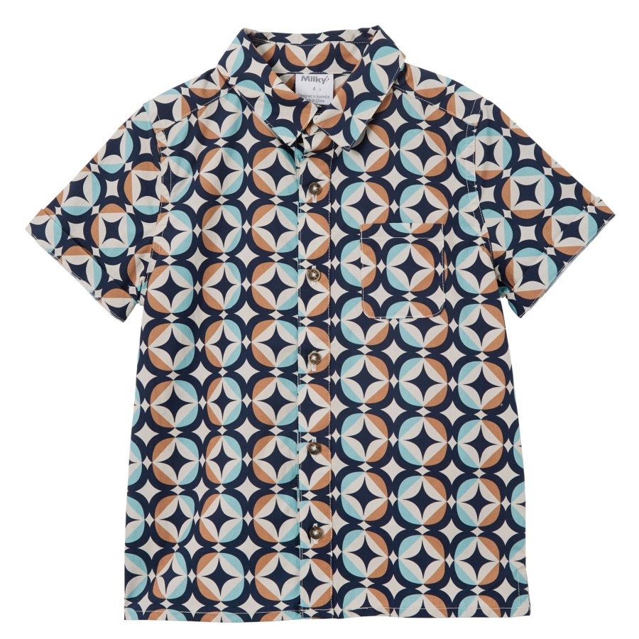 Child [2-14] Milky Tops | Milky Retro Cotton Shirt - Multi