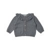 Baby [0-23M] Quincy Mae Outerwear | Quincy Mae Ruffle Collar Cardigan - Navy Heather