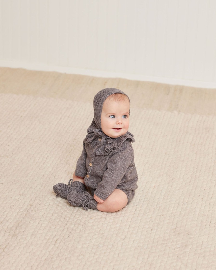 Baby [0-23M] Quincy Mae Outerwear | Quincy Mae Ruffle Collar Cardigan - Navy Heather