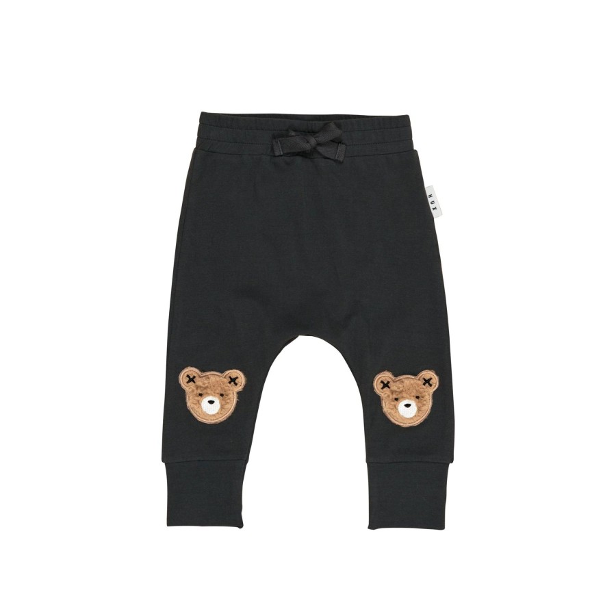 Baby [0-23M] Huxbaby Bottoms | Huxbaby Fur Hux Drop Crotch Pant - Soft Black