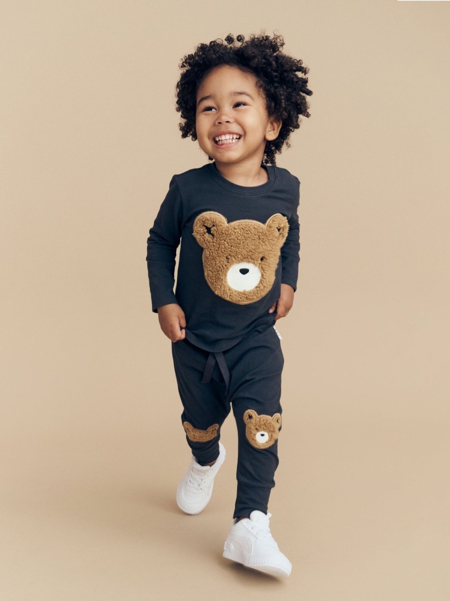 Child [2-14] Huxbaby Bottoms | Huxbaby Fur Hux Drop Crotch Pant - Soft Black