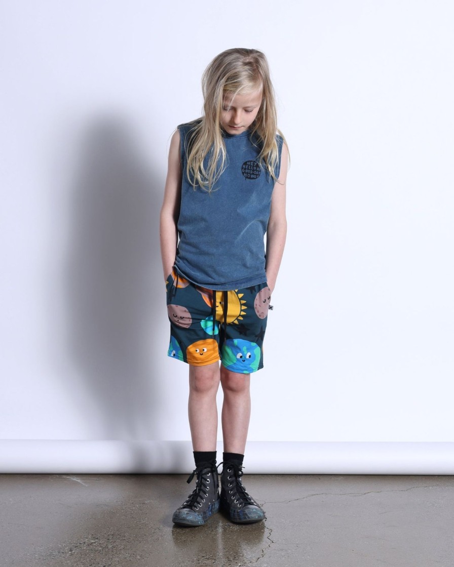 Child [2-14] Minti Bottoms | Minti Planet Party Short - Dark Green