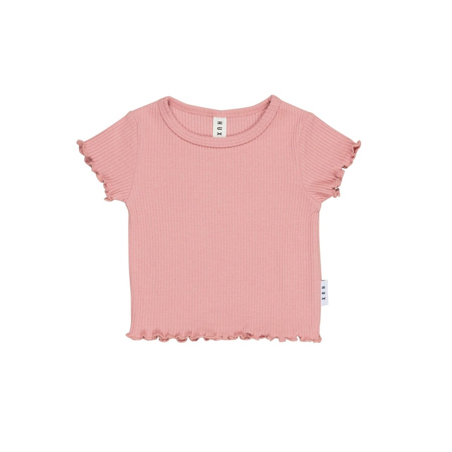 Baby [0-23M] Huxbaby Tops | Huxbaby Dusty Rose Rib Tee