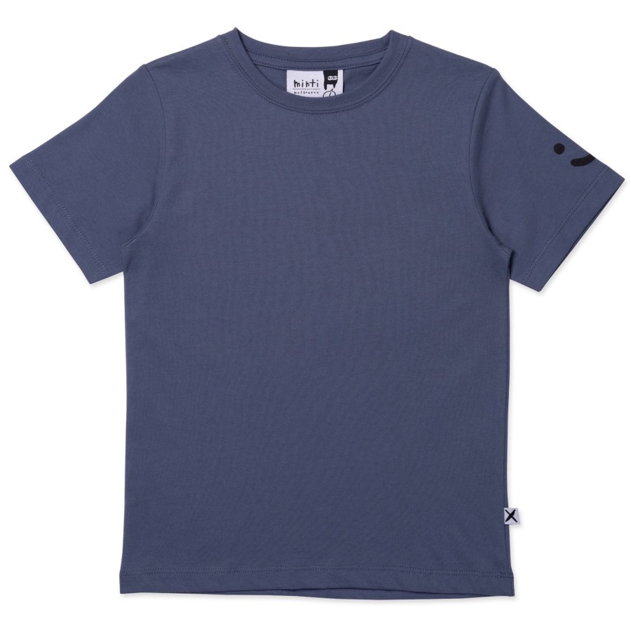 Child [2-14] Minti Tops | Minti Happy Face Tee - Midnight