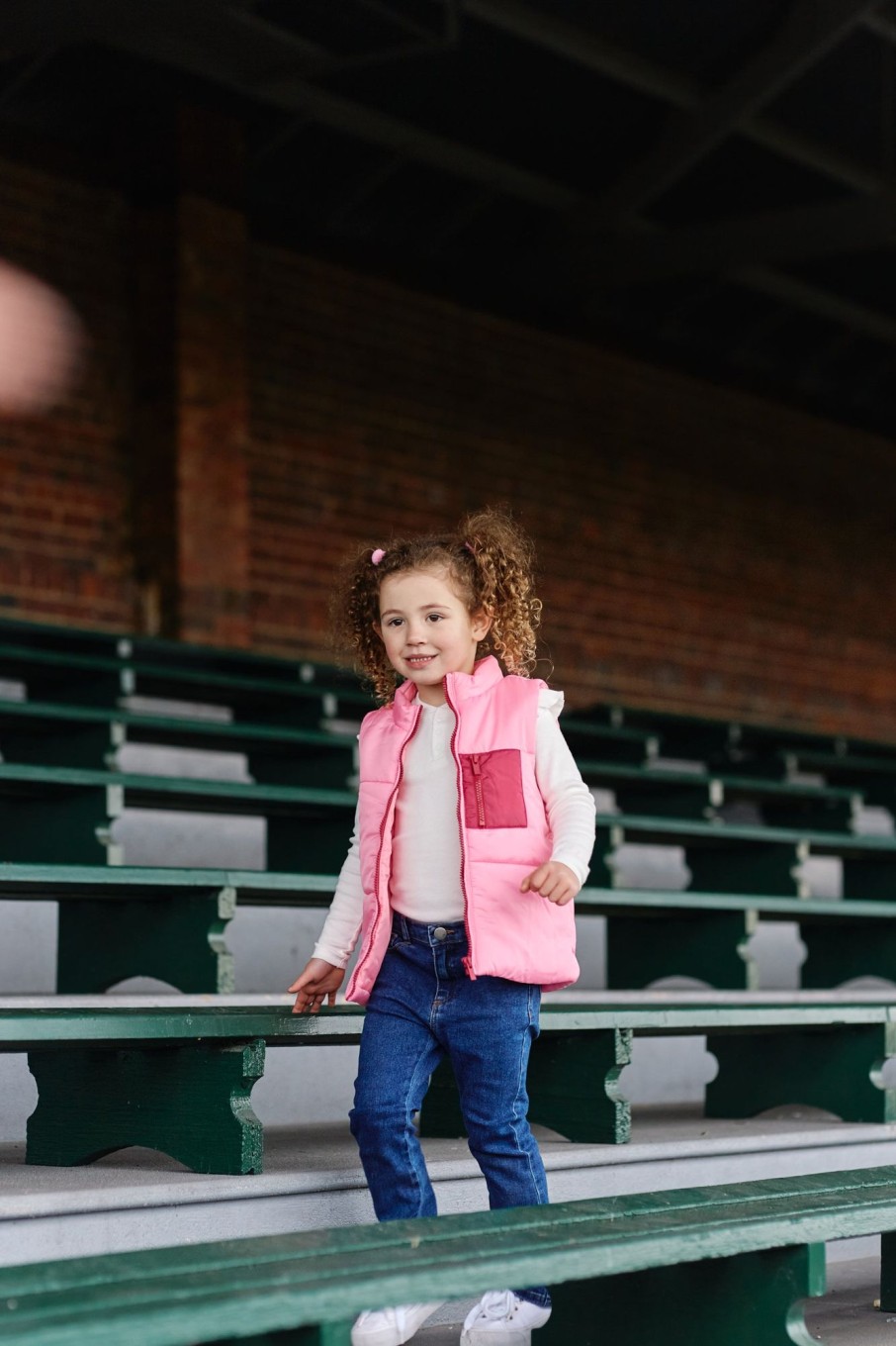 Child [2-14] Milky Outerwear | Milky Pocket Puffer Vest - Pink