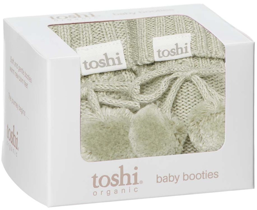 Baby [0-23M] Toshi Booties + Mittens | Toshi Organic Booties - Marley / Thyme