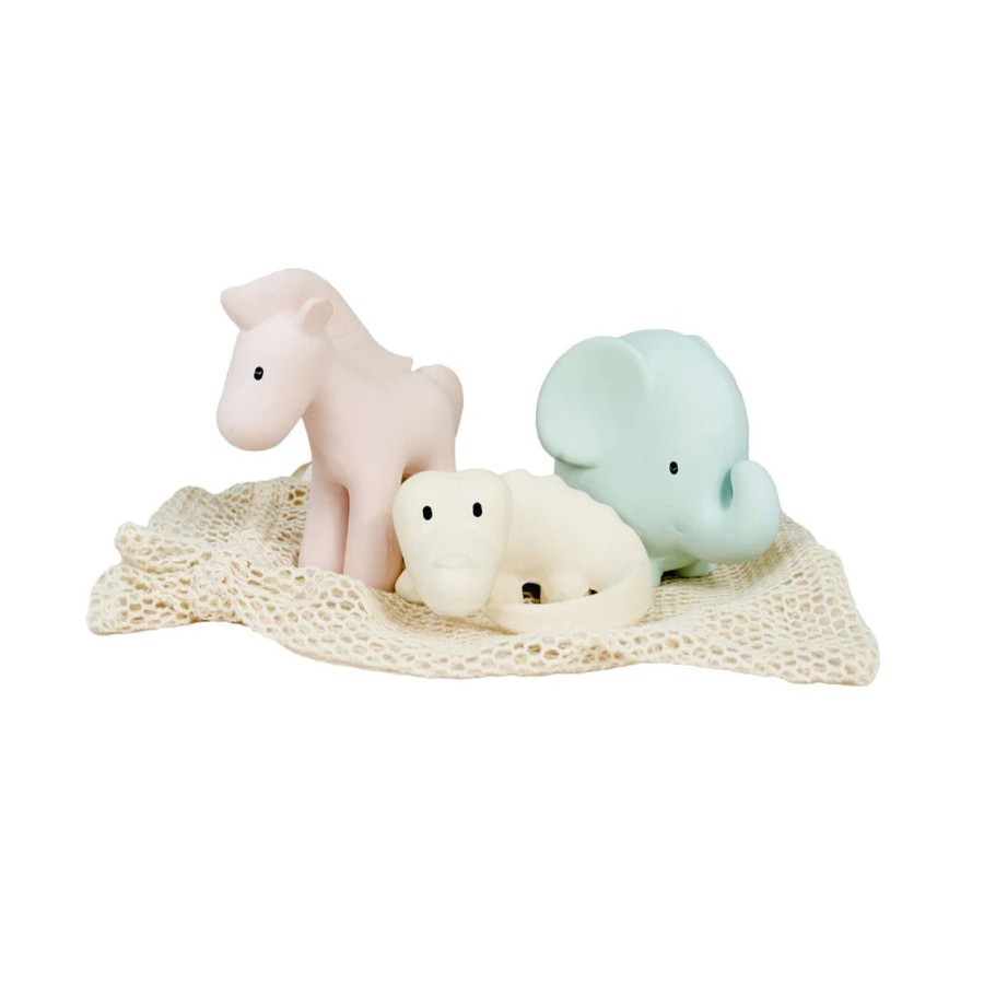 Play + Learn Tikiri Bath Toys | Tikiri Rubber Marshmallow Animal Set