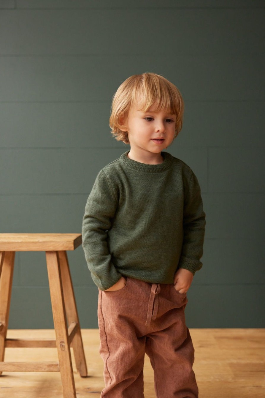 Baby [0-23M] Nature Baby Knitwear | Nature Baby Merino Knit Pullover - Thyme