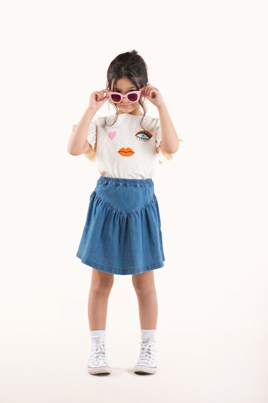 Child [2-14] Rock Your Baby Bottoms | Rock Your Baby Skirt - Chambray Yoke