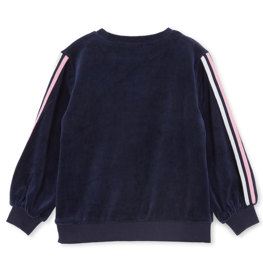 Child [2-14] Milky Jumpers | Milky Velour Detail Sweat - Navy