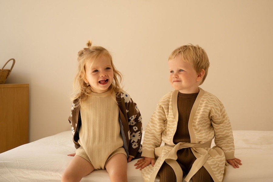 Child [2-14] Grown Knitwear | Grown Organic Knit Robe - River