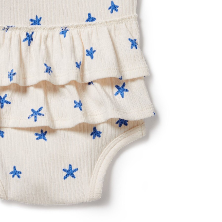 Baby [0-23M] Wilson & Frenchy All In One | Wilson And Frenchy Organic Rib Ruffle Bodysuit Little Starfish