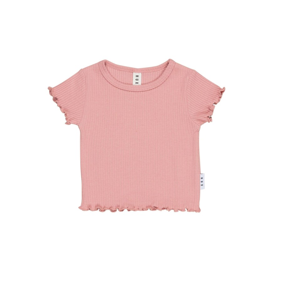 Child [2-14] Huxbaby Tops | Huxbaby Dusty Rose Rib Tee