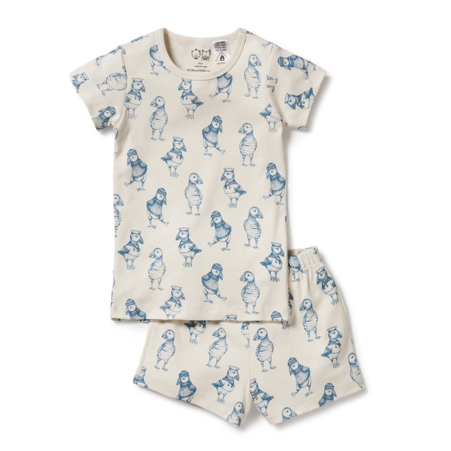 Child [2-14] Wilson & Frenchy Sleep | Wilson And Frenchy Organic Short Sleeve Pyjamas Petit Puffin