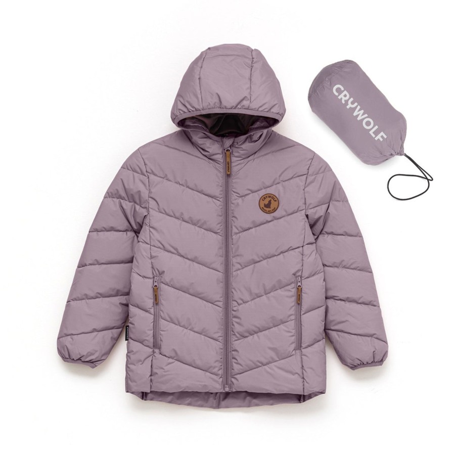 Child [2-14] Crywolf Outerwear | Crywolf Eco-Puffer Jacket - Lilac