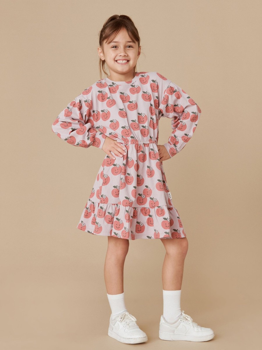 Baby [0-23M] Huxbaby Dresses | Huxbaby Apple Drop Shoulder Tuck Dress - Lavender