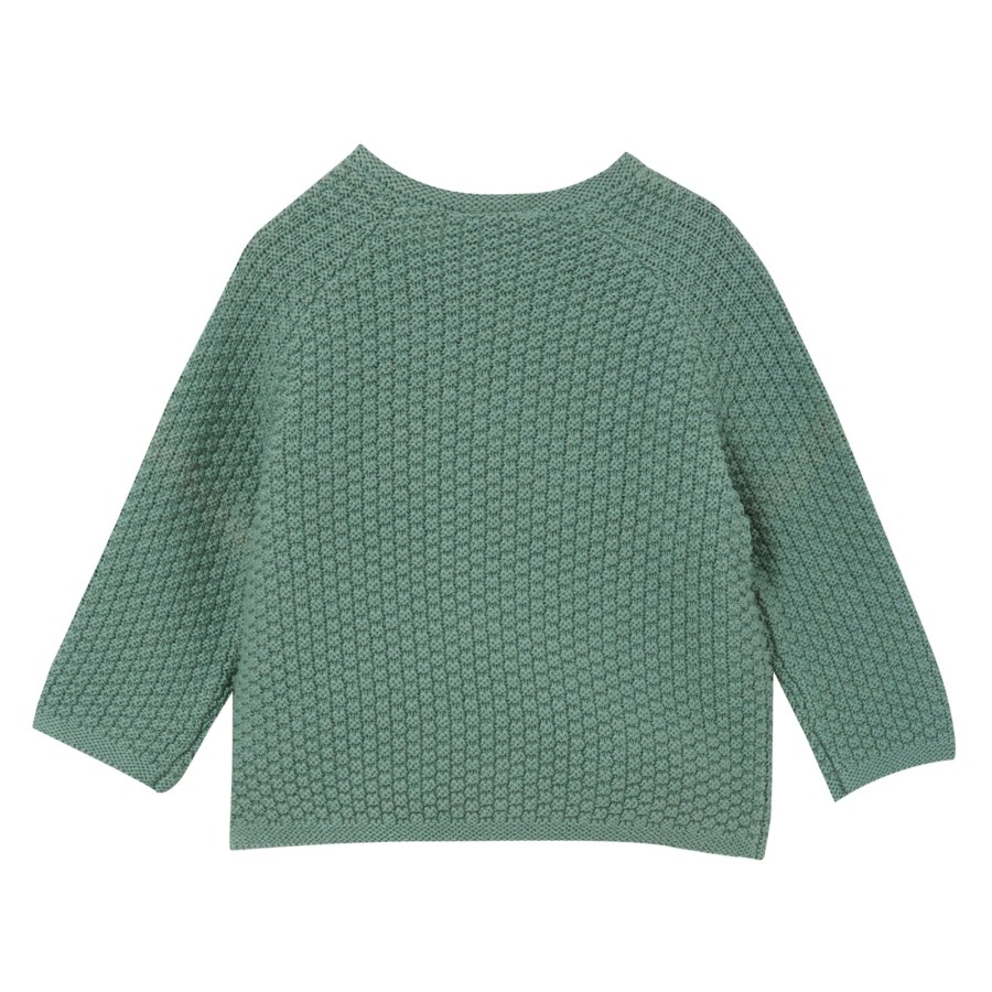 Baby [0-23M] Milky Knitwear | Milky Baby Knit Cardigan - Sage