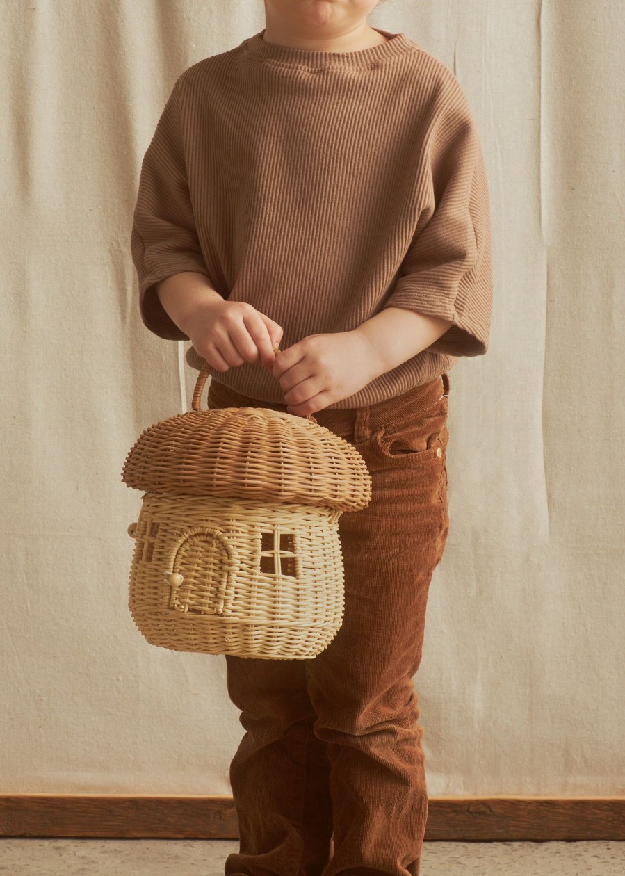 Play + Learn Olli Ella Dolls + Accessories | Olli Ella Mushroom Basket