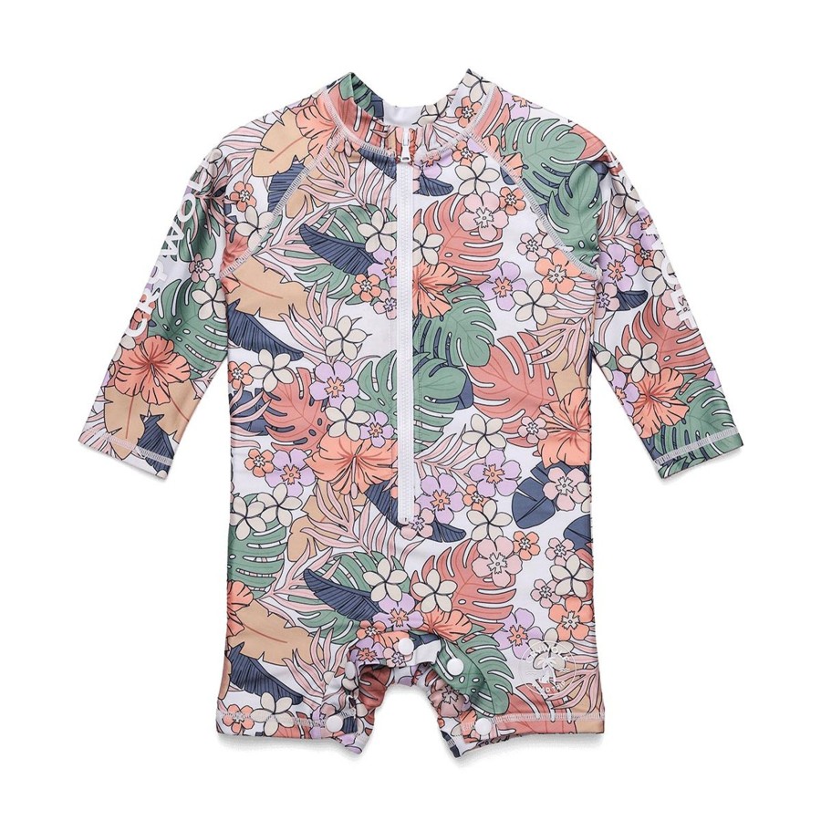 Baby [0-23M] Crywolf Swim | Crywolf Rash Suit Tropical Floral