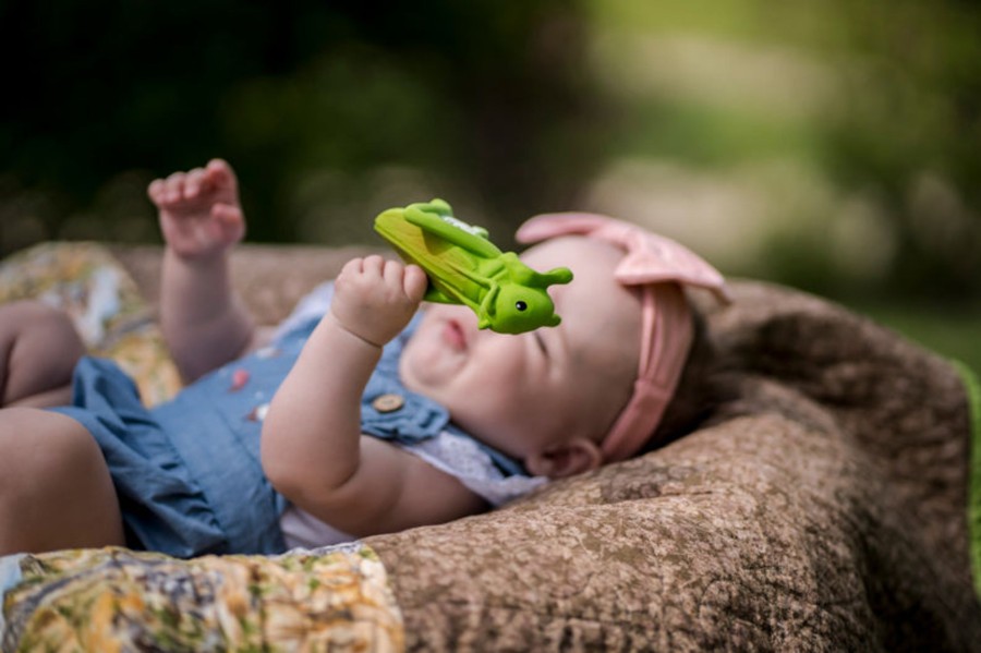 Play + Learn Tikiri Bath Toys | Tikiri My First Garden Friend - Grasshopper