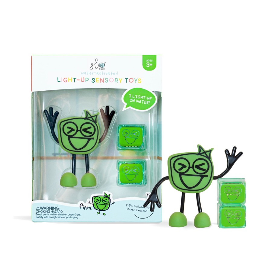 Play + Learn Glo Pals Bath Toys | Glo Pal Characters - Pippa | Green