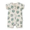 Baby [0-23M] Wilson & Frenchy All In One | Wilson And Frenchy Organic Boyleg Zipsuit Hello Jungle