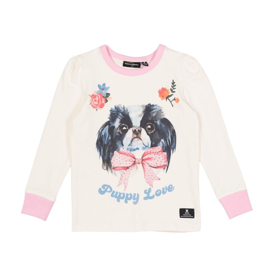 Child [2-14] Rock Your Baby Tops | Rock Your Baby Puppy Love Long Sleeve T-Shirt