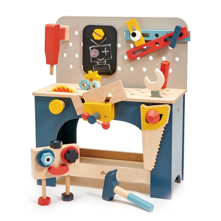 Play + Learn Tenderleaf Wooden Toys | Table Top Tool Bench