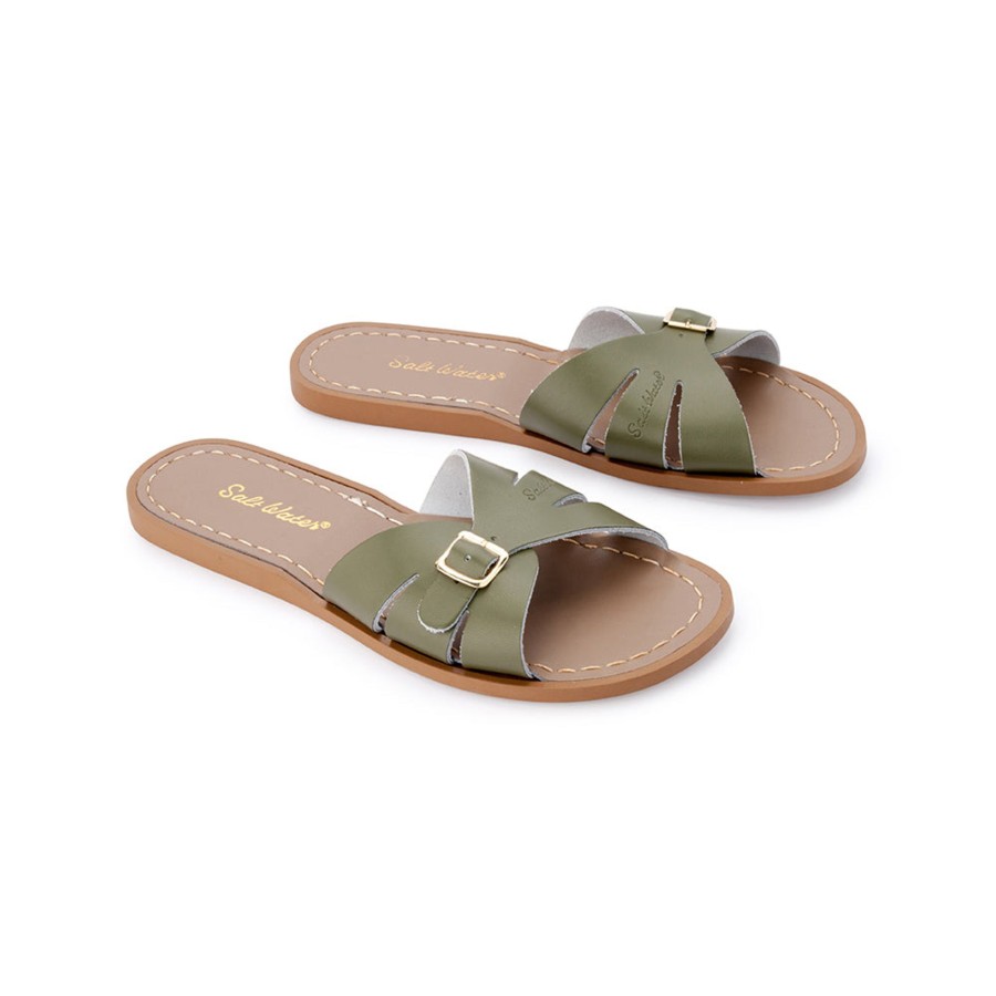 Grown Ups Saltwater Sandals | Saltwater Sandals Adults Classic Slides Olive