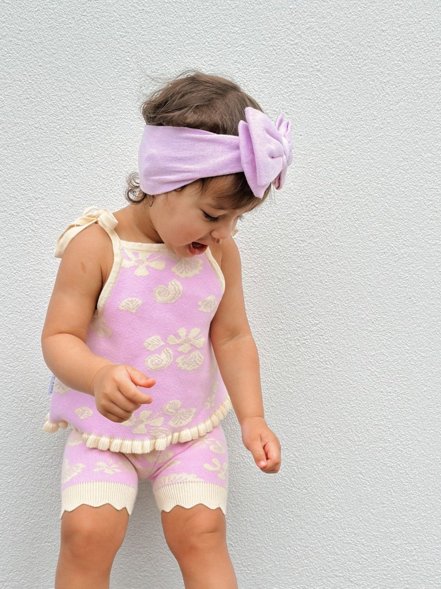 Baby [0-23M] Ziggy Lou Tops | Ziggy Lou - Tie Singlet | Seashell